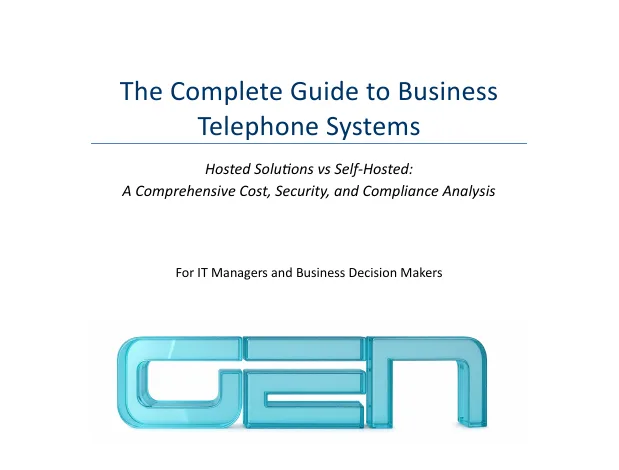 Cover of The Modern Business Telephony Guide: Hosted vs Self-Hosted Solutions
